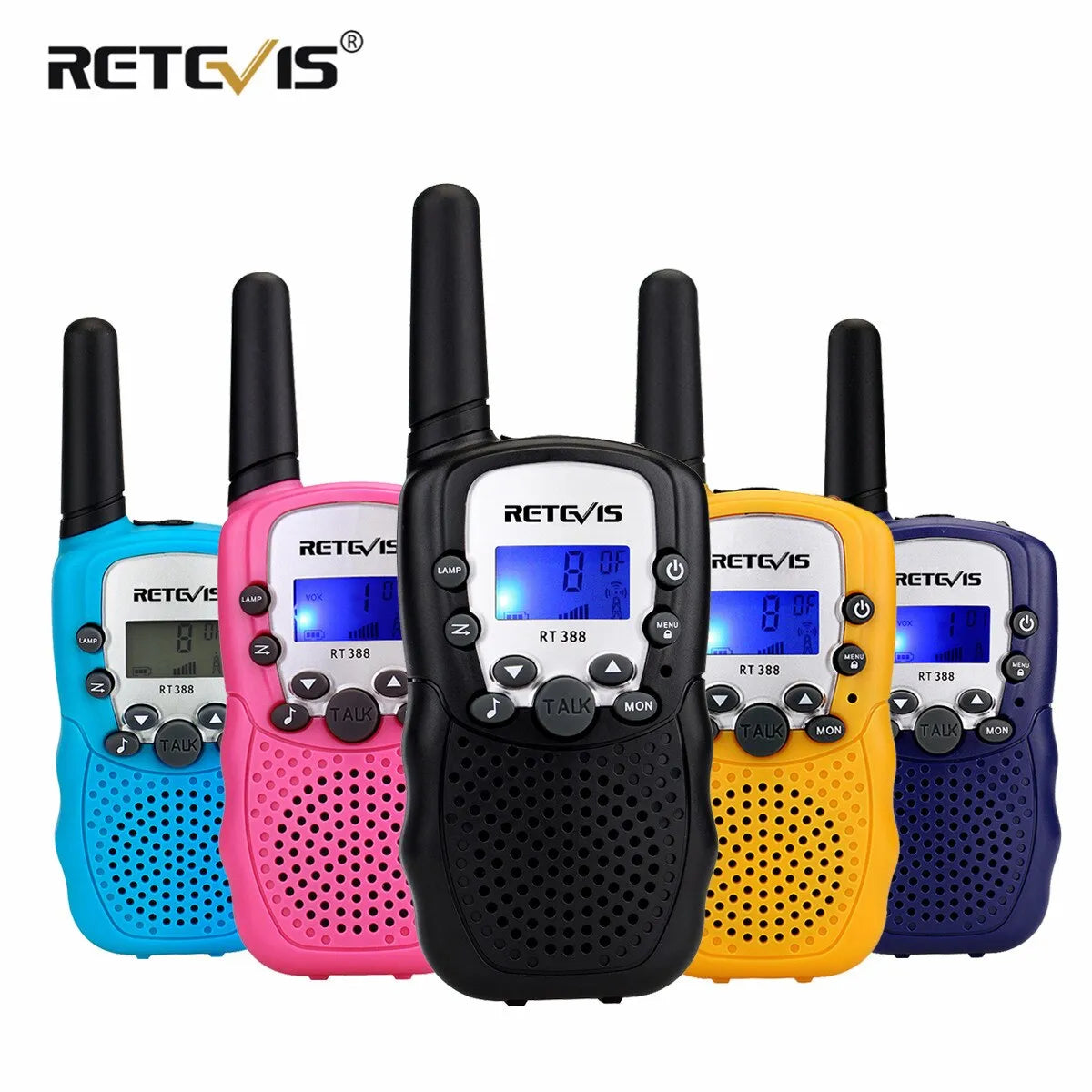 Bicycle tool clip-RETEVIS RT388 Walkie Talkie Children 2 Pcs Children Radio Receiver WalkieTalkies Kids Birthday Gift Child Toys for Boys Girls