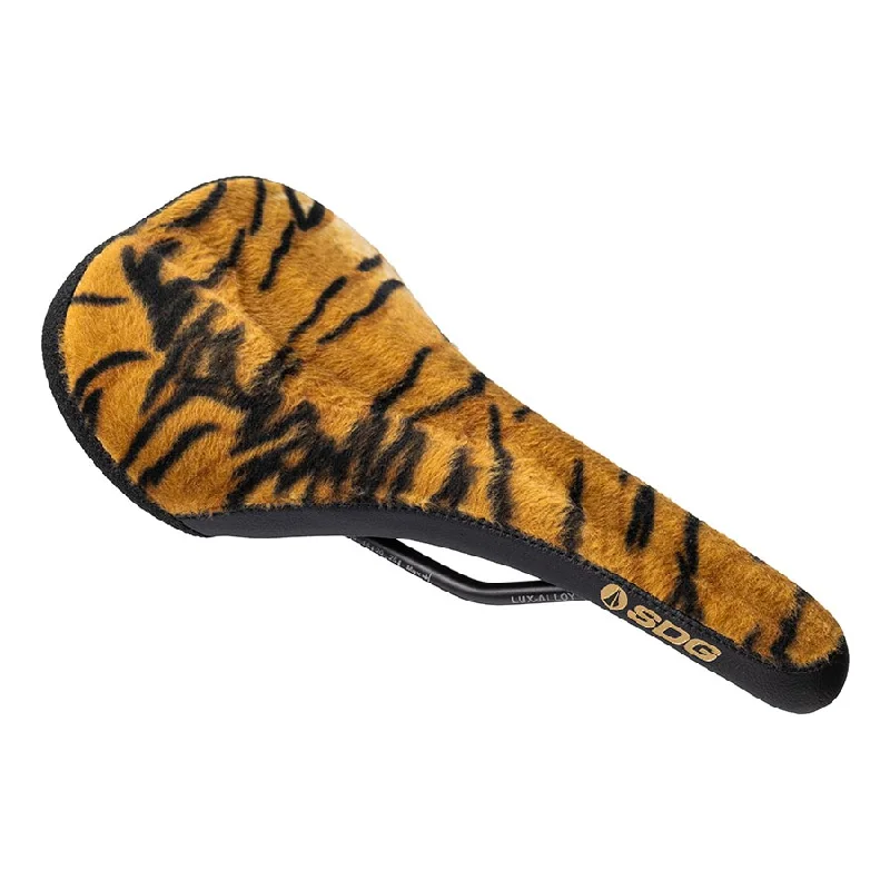 Bike wheel pad-SDG Bel-Air V3 Traditional Saddle Lux Rails Tiger Print