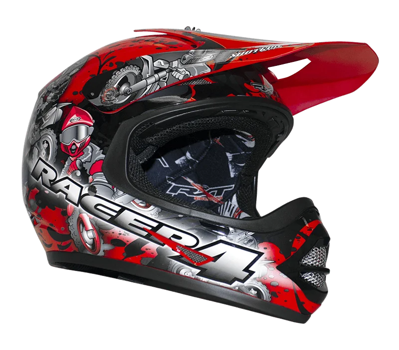 Cycling water pad-RXT RACER 4 KIDS HELMET - RED