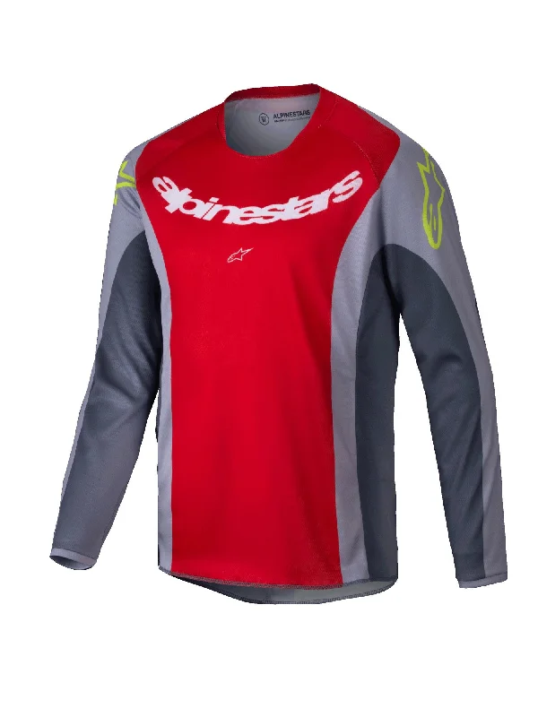 Bicycle gear strap-ALPINESTARS 2025 YOUTH RACER MELT JERSEY - BRIGHT RED GREY