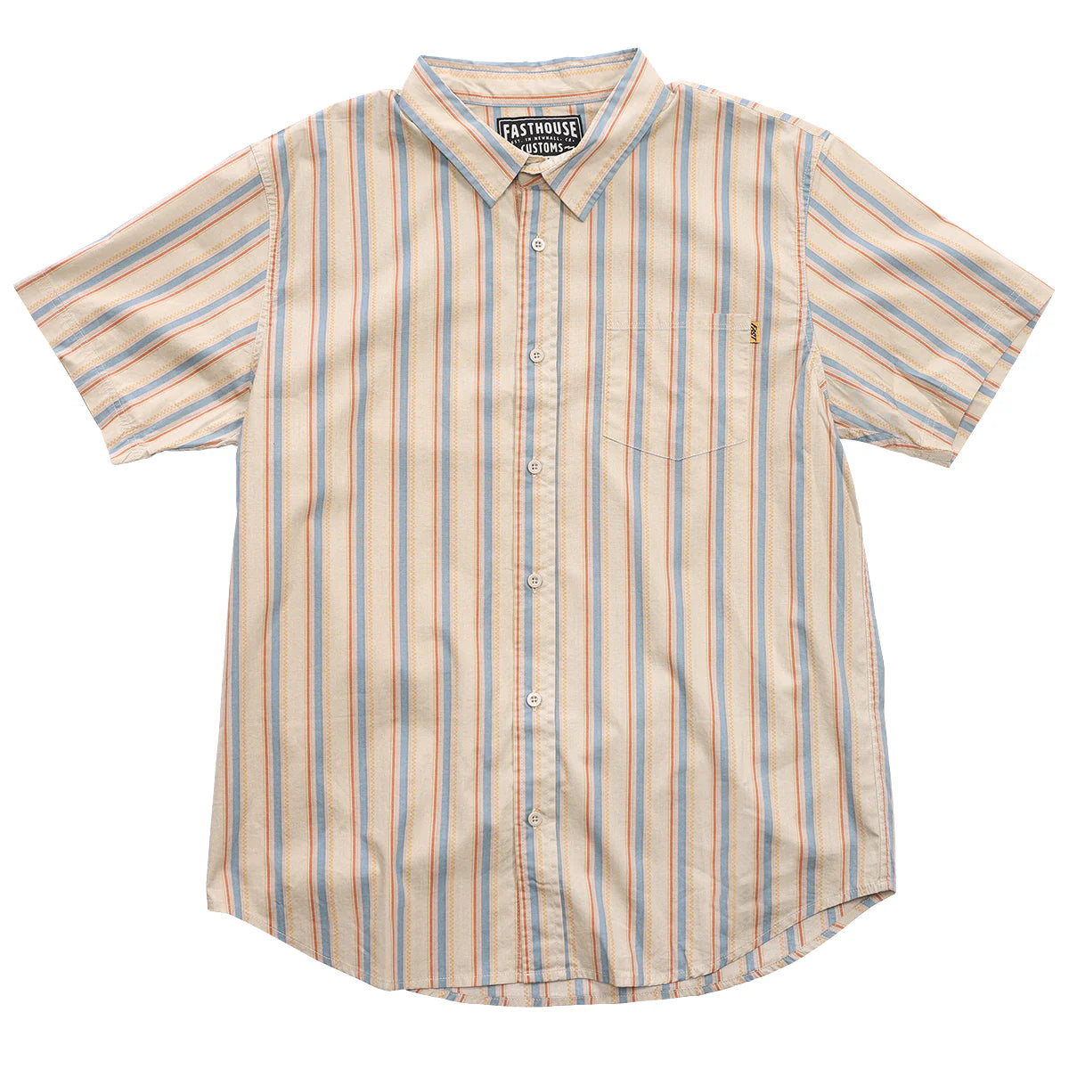 Bike frame clip-Fasthouse Bess Short Sleeve Button Up Shirt - Cream