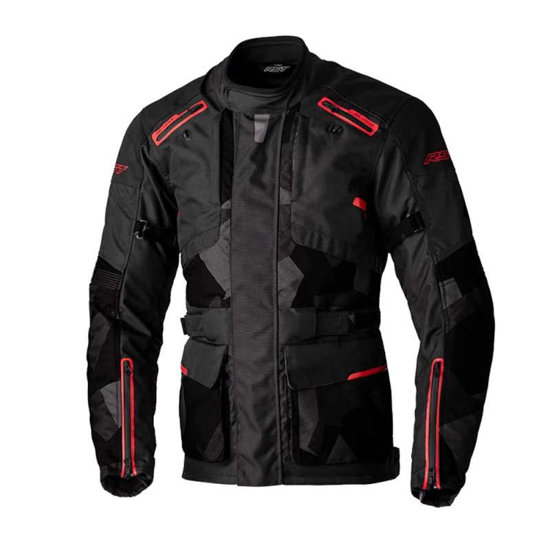 Bike seat clip-RST ENDURANCE CE WP JACKET - BLACK/CAMO/RED