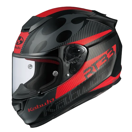 Bike seat pad-KABUTO RT-33 SP1 HELMET - MATT BLACK/RED