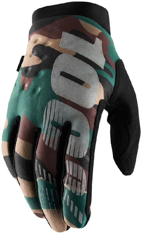 Mountain bike arm-100% Brisker Gloves - Camo/Black Full Finger Mens Large