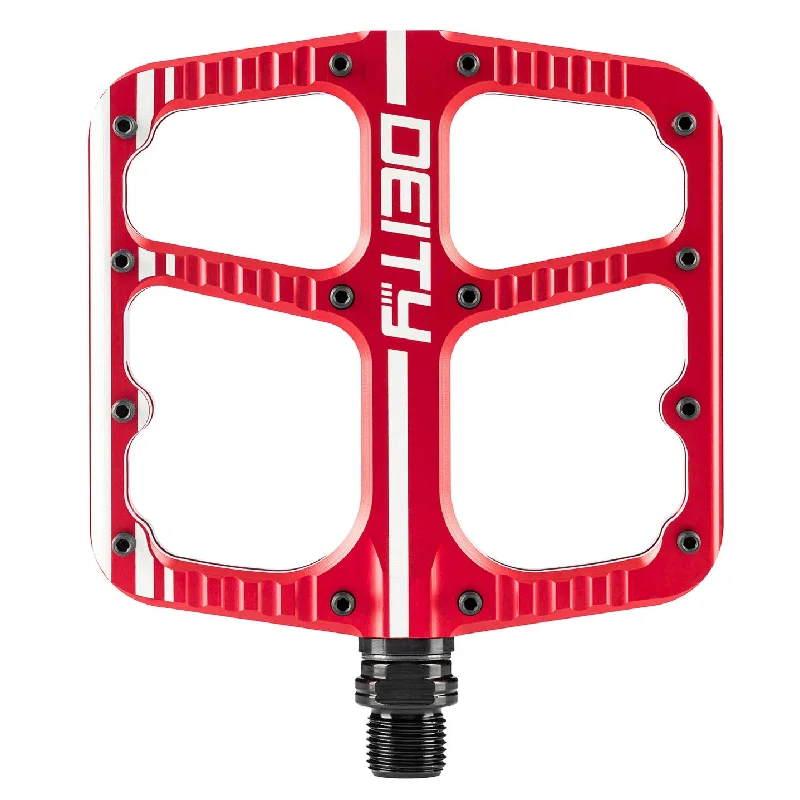 Cycling vest strap-Deity Flat Trak Pedals Red