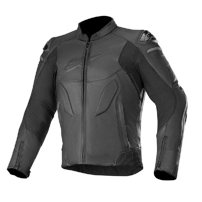 Mountain bike cog-ALPINESTARS CALIBER LEATHER JACKET - BLACK