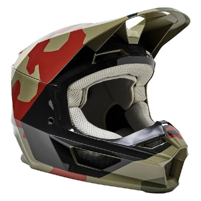 Bike seat clip-FOX V1 BNKR YOUTH HELMET - GREEN CAMO