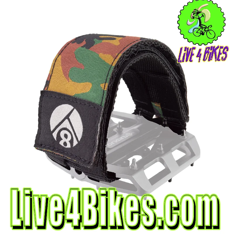 Mountain bike bag-Camo Origin 8 Pro Grip 2 Foot Straps Pedal Straps -Live4Bikes