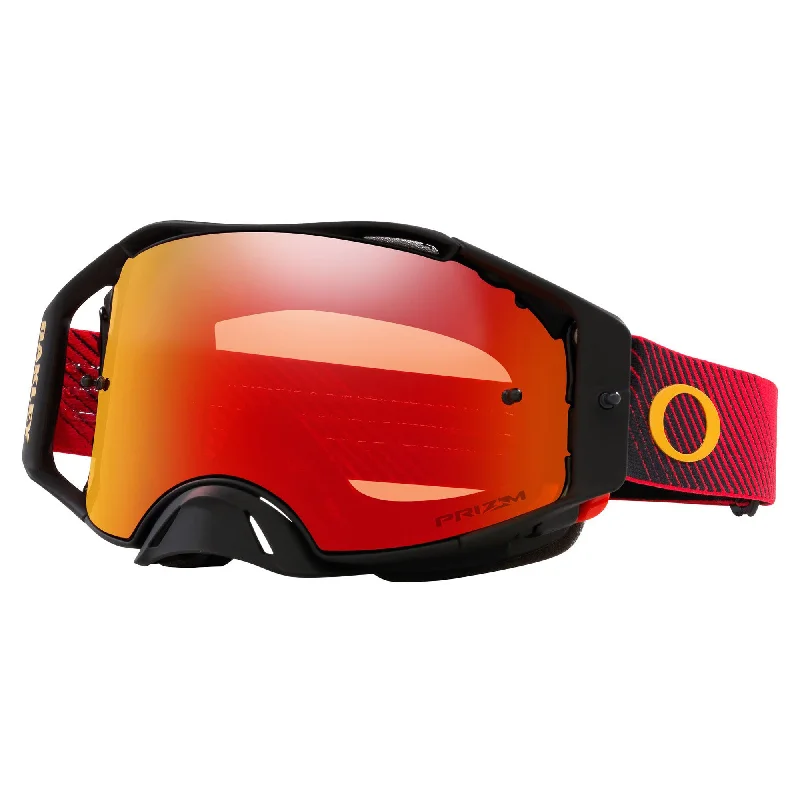 Bicycle lock clip-OAKLEY AIRBRAKE GOGGLES - RED FLOW (PRIZM MX TORCH)