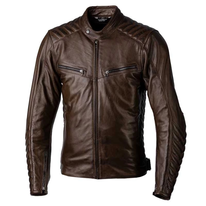 Mountain bike crank-RST ROADSTER 3 CE LEATHER JACKET - BROWN