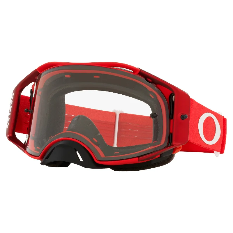 Cycling lamp clip-OAKLEY AIRBRAKE GOGGLES - MOTO RED (CLEAR)