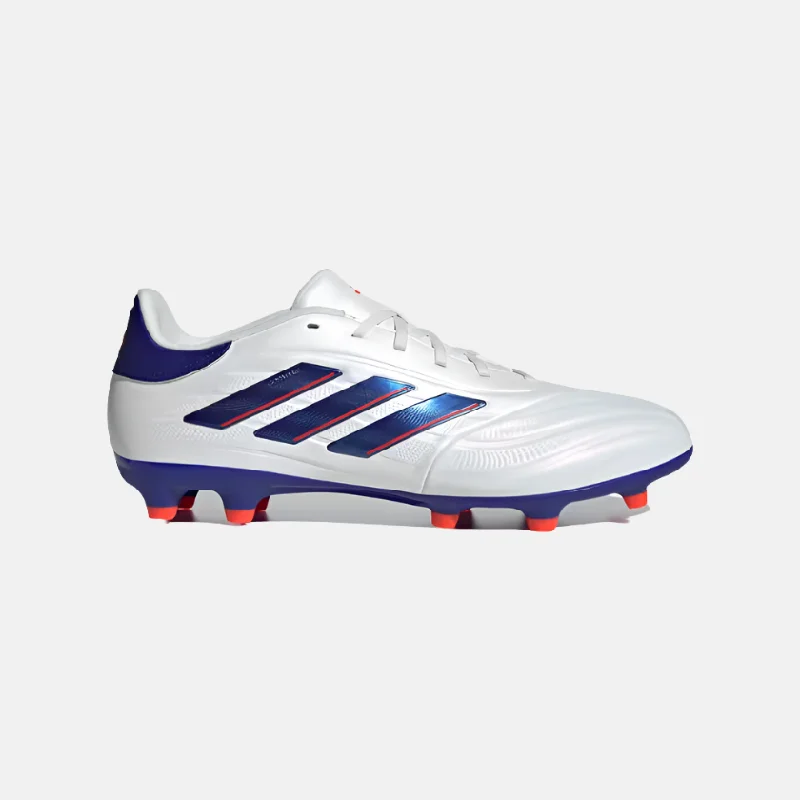 Cycling leg strap-Adidas Copa Pure 2 League Firm Ground Unisex Football Shoes -Cloud White/Lucid Blue/Solar Red