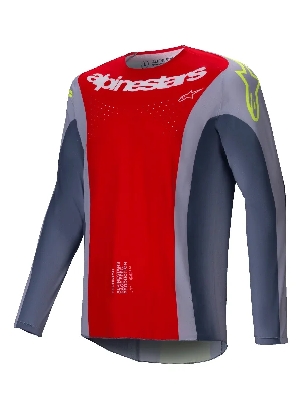 Bicycle spoke clip-ALPINESTARS 2025 TECHSTAR MELT JERSEY - BRIGHT RED GREY