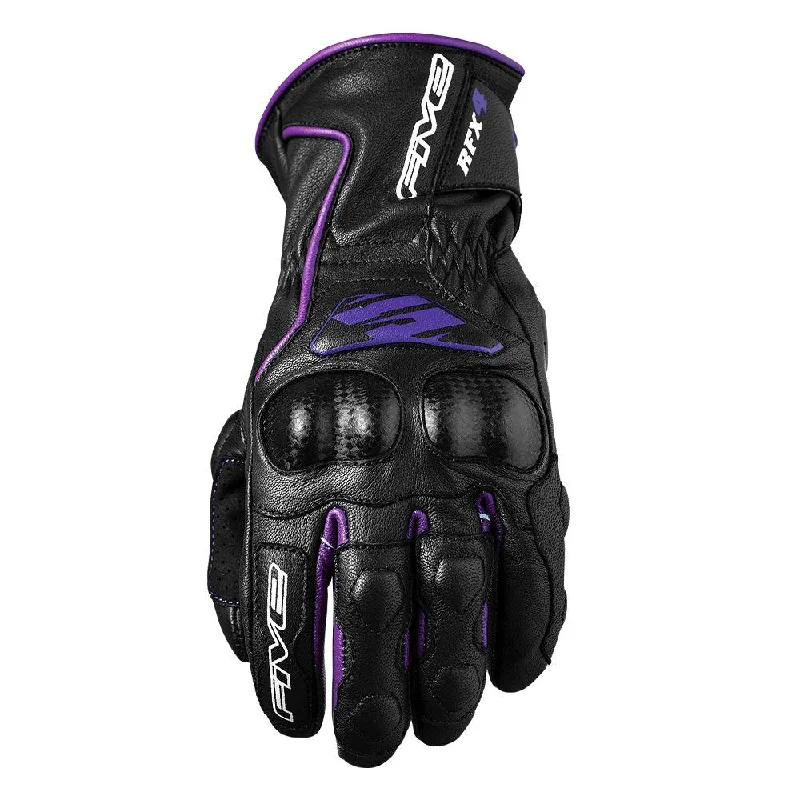 Bike seat strap-FIVE RFX-4 LADIES GLOVES - BLACK/PURPLE