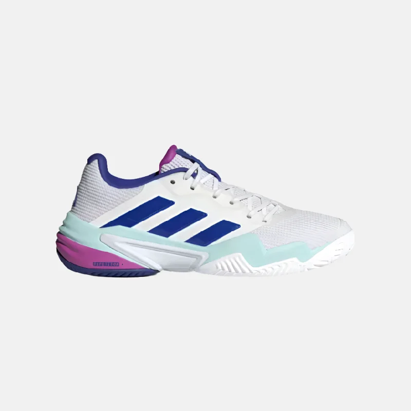 Bicycle fender clip-Adidas Barricade 13 Men's Tennis Shoes -Cloud White/Lucid Blue/Semi Flash Aqua