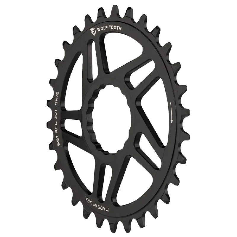 Bicycle tail clip-Wolf Tooth Direct Mount Chainring - 28t RaceFace/Easton CINCH Direct Mount Drop-Stop B For Boost Cranks 3mm Offset BLK