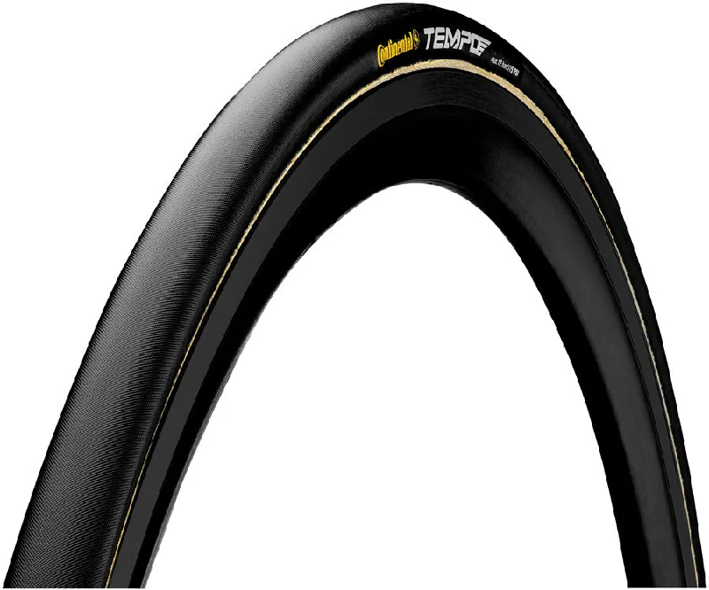 Bike chain pad-Continental Tempo II Tire - 700 x 19 Tubular Folding Black BlackChili