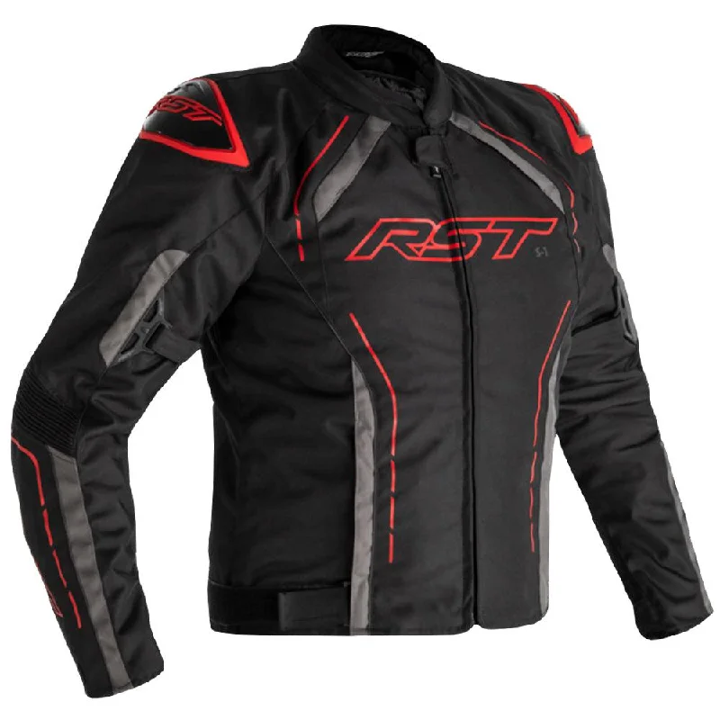 Bicycle rack strap-RST S1 SPORT WP JACKET - BLACK/FLUO RED