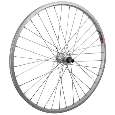 Cycling water clip-Rr Whl,24X1.75,Sil,Aly,36H Qr,Sw,Sil,135Mm,Fw,5-7S 24'' Kids Mtb Wheels  Wheels  24''