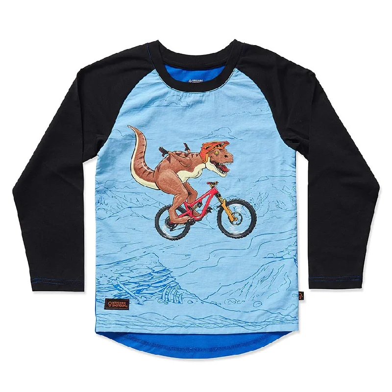 Cycling poncho thin-Kids Ride Shotgun Windproof MTB Kids Youth Jersey Dino M