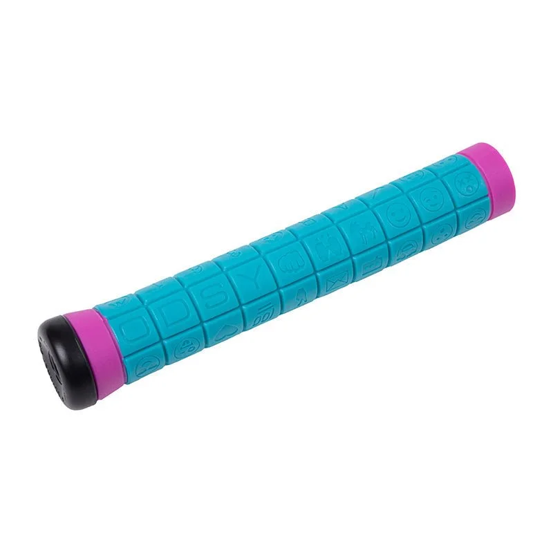 Bicycle chainstay clip-Odyssey Keyboard v2 165mm (Pink Core/Teal and Black) Pink Core/Teal Bicycle Grips