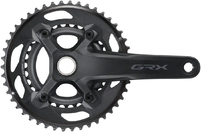 Mountain bike cog-Shimano GRX FC-RX610-2 Crankset - 170mm 12-Speed 46/30t 110/80 BCD Hollowtech II Spindle Interface BLK