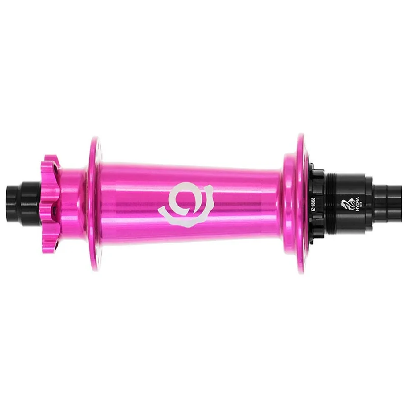 Bike wheel pad-Industry Nine Hydra Classic Boost 6B Disc Hub Rear 28H 12mm TA 148mm Shimano Micro Spline Pink