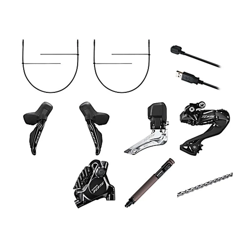 Bike seat clip-Shimano 105 R7170 12 Speed Di2 Hydraulic Brake Groupset