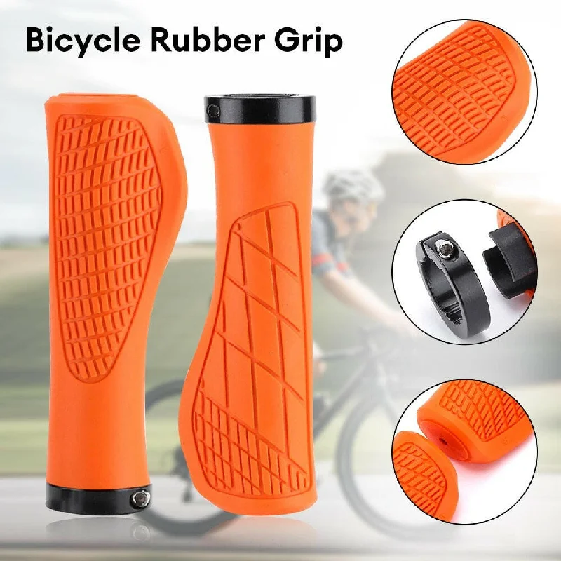 Bike wheel strap-2PCS Non-slip Mountain Bike Handlebar Grips Soft Rubber MTB Grips Anti-skid Comfortable Lockable Bicycle Grips Bike Parts