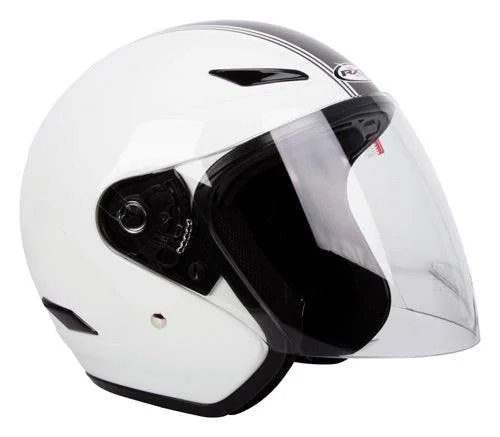 Bicycle brake strap-RXT METRO RETRO HELMET - WHITE/SILVER