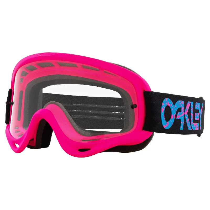 Bike lock strap-OAKLEY O-FRAME GOGGLES - PINK SPLATTER (CLEAR)