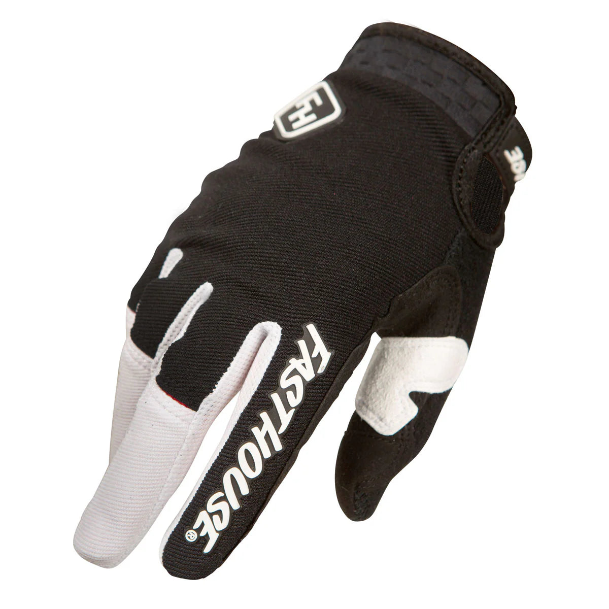 Bicycle derailleur clip-Fasthouse Speed Style Ridgeline+ MTB Glove - Youth - Black-White