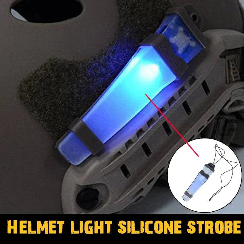 Mountain bike rim-Wilderness Survival Helmet Silicone Waterproof Portable Survival Signal Cycling Night Light Camping