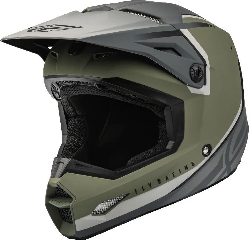 Bicycle wall pad-FLY 2024 YOUTH KINETIC VISION ECE HELMET - OLIVE GREEN/GREY