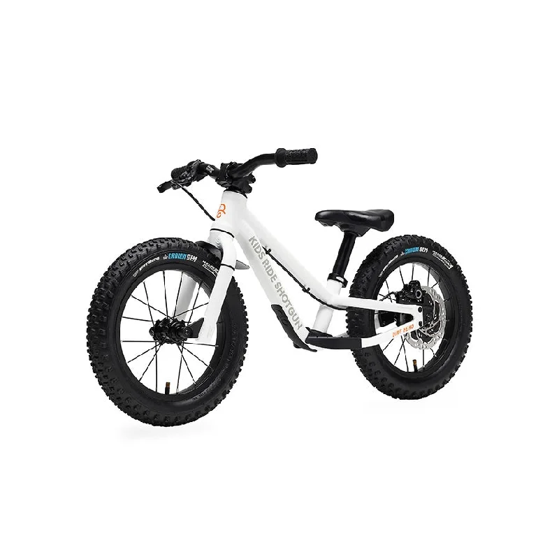 Bicycle tire pad-Kids Ride Shotgun Dirt Hero 14 Push Bike 14 With Brake White