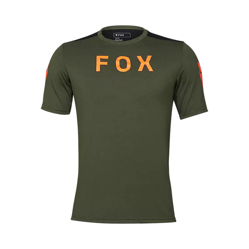 Mountain bike bar-Fox Racing Ranger Dri Release Short Sleeve MTB Jersey - Aviation - Dark Sage