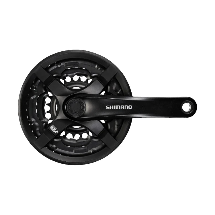 Bike seat clip-SHIMANO Crankset FC-TY501 170mm w/o BB w/CG Black 42x34x24T 48x38x28T