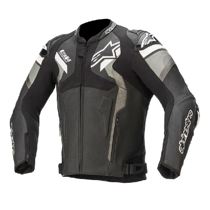 Mountain bike bar-ALPINESTARS ATEM V4 LEATHER JACKET - BLACK