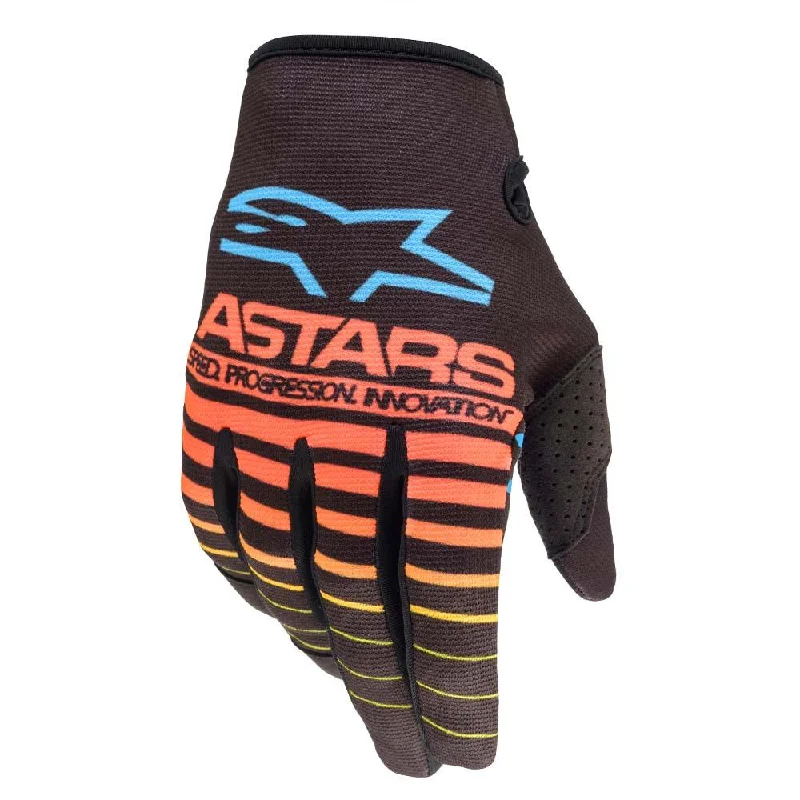 Bicycle lock strap-ALPINESTARS RADAR GLOVES YOUTH 2022 - BLACK/FLUO YELLOW/CORAL