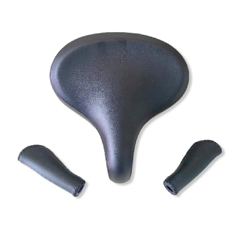 Bike frame clip-Replacement Saddle and Handlegrips - BLACK