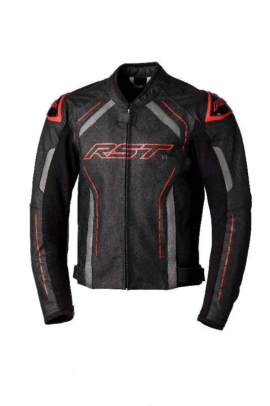 Bike chain pad-RST S-1 CE LEATHER JACKET - BLACK/GREY/RED