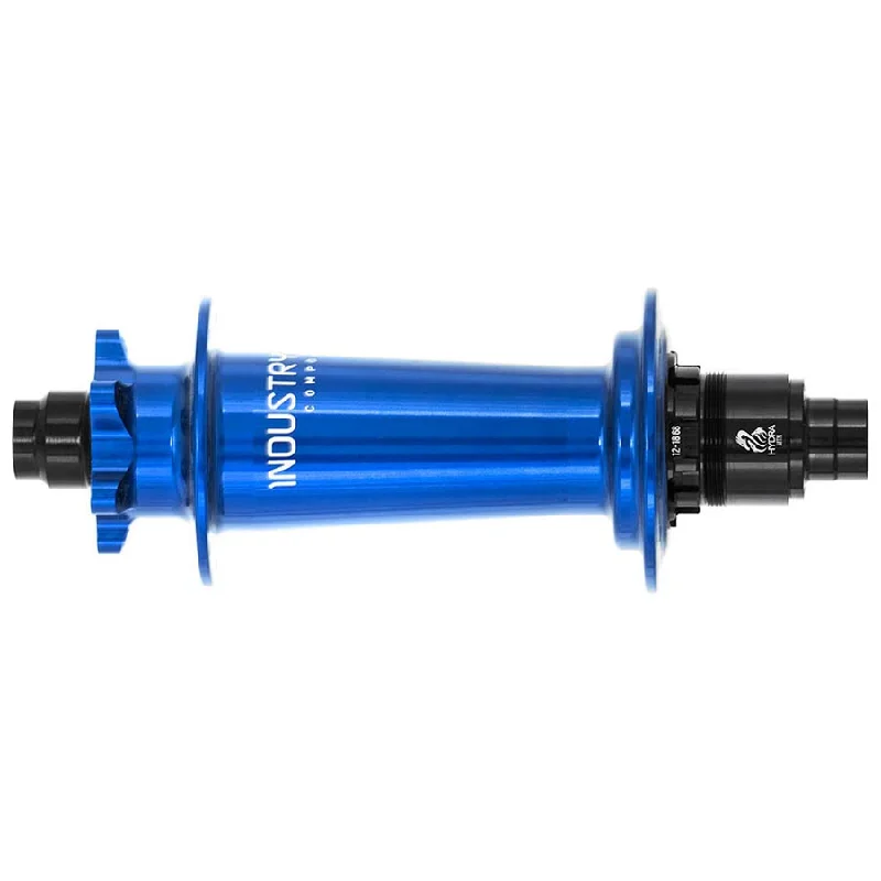 Cycling water strap-Industry Nine Hydra Classic Boost 6B Disc Hub Rear 28H 12mm TA 148mm Shimano Micro Spline Blue