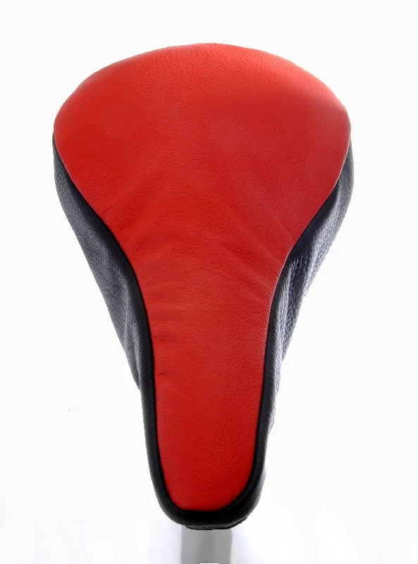 Bicycle fix strap-Ferrari II Saddle Cover - Red & Black Leather