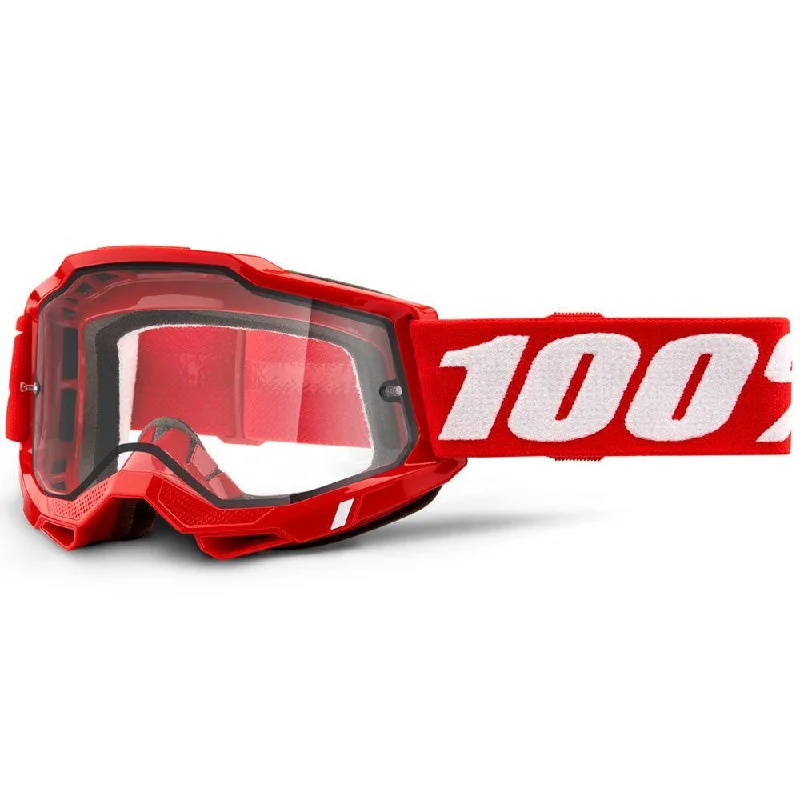 Cycling leg strap-100% 2021 ACCURI 2 ENDURO MOTO GOGGLE - RED (CLEAR)