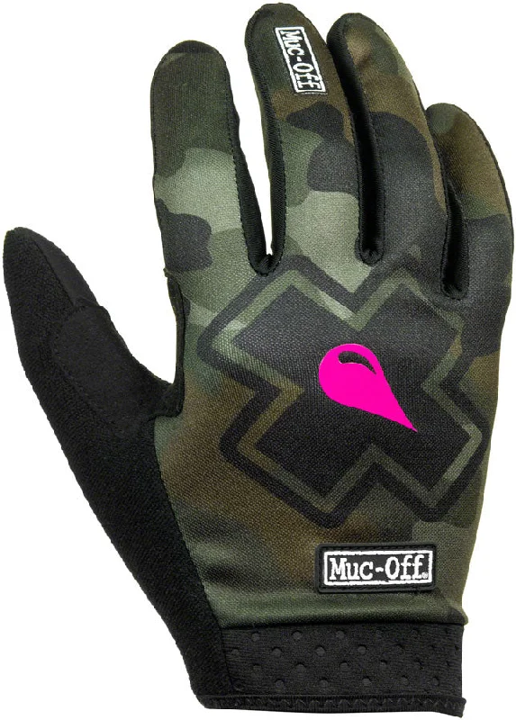 Cycling leg clip-Muc-Off MTB Ride Full Finger Gloves Unisex Camo S Pair