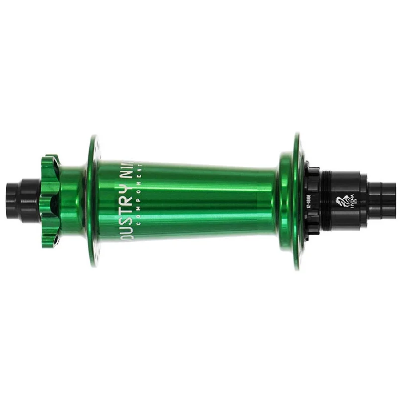 Cycling vest clip-Industry Nine Hydra Classic Boost 6B Disc Hub Rear 32H 12mm TA 148mm Shimano Micro Spline Green