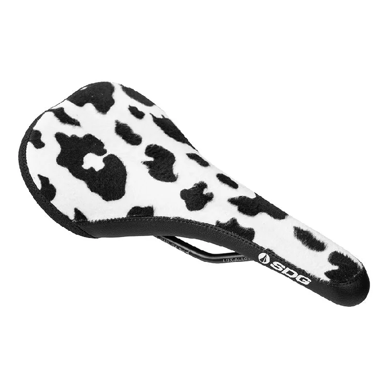 Cycling helmet clip-SDG Bel-Air V3 Traditional Saddle Lux Rails Cow Print