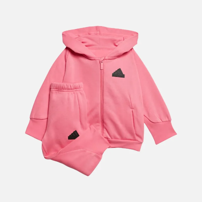 Bicycle rack strap-Adidas Z.N.E Kids Unisex Hooded Set (0-4 Year)  -Pink Fusion