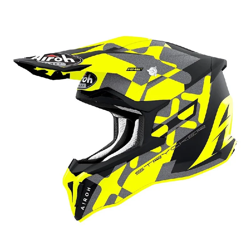 Bicycle light clip-AIROH STRYCKER HELMET - 'XXX' YELLOW MATT