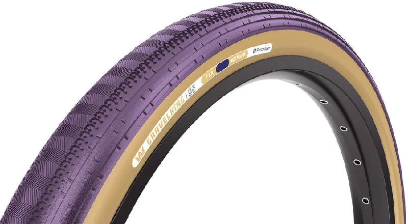 Cycling rain strap-Panaracer GravelKing SS Tire - 700 x 40 Tubeless Folding Purple/Brown